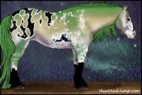 Horse Color:Watercolor Brown Onyx Sabino Appaloosa