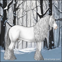 Horse Color:Black Ice Mushroom Sabino Varnish