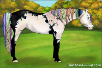 Horse Color:Painted Perlino Onyx Mushroom Tobiano