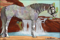 Horse Color:Nacre Smoky Black Ice Splash 