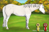 Horse Color:Cremello Roan Splash Varnish 