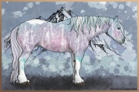Horse Color:Watercolor Silver Brown Ice Tobiano Rabicano 