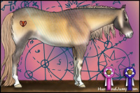 Horse Color:Chocolate Palomino Roan Onyx 