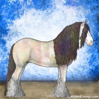 Horse Color:Nacre Buckskin Ice Dun Sabino