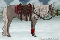 Horse Color:Silver Black 