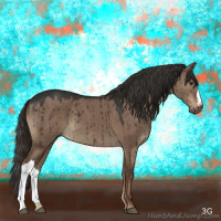 Horse Color:Liver Red Dun Brindle