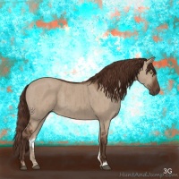 Horse Color:Liver Red Dun Rabicano Brindle 