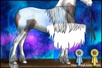 Horse Color:Brown Roan Splash Tobiano