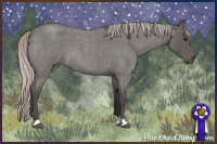 Horse Color:Silver Blue Roan Mushroom 