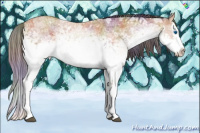 Horse Color:Nacre White Spotted Bay Ice Sabino Splash 