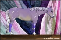 Horse Color:Watercolor White Spotted Chocolate Silver Bay Sabino 