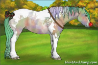Horse Color:Nacre Watercolor Bay Dun Tobiano Rabicano 