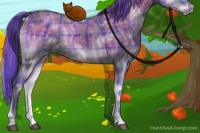 Horse Color:Watercolor Plaid  White Spotted Brown Ice Onyx Rabicano Brindle 