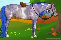 Horse Color:Watercolor White Spotted Amber Champagne Dun Rabicano