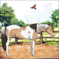 Horse Color:Amber Champagne Tobiano 