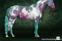 Horse Color:Watercolor White Spotted Brown 