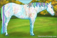 Horse Color:Painted Thunderstruck Silver Bay Ice Roan 