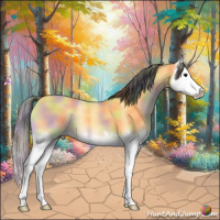 Horse Color:Nacre Buckskin Onyx Splash 
