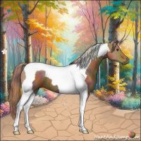 Horse Color:Nacre Chestnut Tobiano 