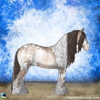 Horse Color:White Spotted Blue Onyx Ice Pearl