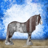 Horse Color:Chocolate Brown Chinchilla Ice Onyx Sabino