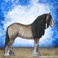 Horse Color:Brown Ice Onyx Sabino Rabicano 