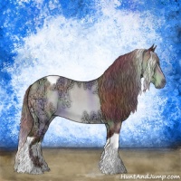 Horse Color:Nacre Chocolate Brown Chinchilla Ice Tobiano Rabicano