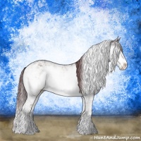 Horse Color:Chocolate Brown Chinchilla Sabino 