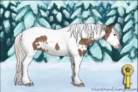 Horse Color:White Spotted Silver Black Splash Tobiano 