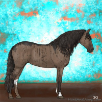 Horse Color:Liver Red Dun Brindle 