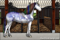 Horse Color:Painted Plaid Liver Red Onyx Sabino Splash Rabicano