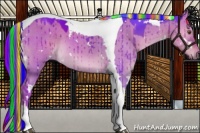 Horse Color:Painted Watercolor White Spotted Liver Red Dun Tobiano Brindle