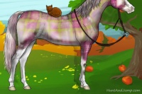 Horse Color:Plaid Silver Brown Onyx Sabino