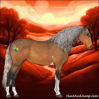 Horse Color:Silver Buckskin Tobiano 