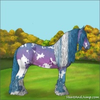 Horse Color:Watercolor White Spotted Brown Ice