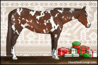 Horse Color:White Spotted Liver Chestnut Sabino 