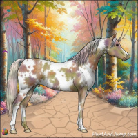 Horse Color:Nacre White Spotted Silver Smoky Black