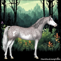 Horse Color:Chocolate Silver Classic Champagne Chinchilla Splash Frame 
