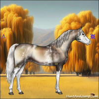 Horse Color:White Spotted Liver Red Onyx Mushroom Splash