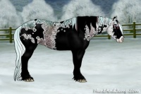 Horse Color:Watercolor White Spotted Silver Brown Chinchilla Ice 