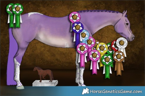 Horse Color:Watercolor Chocolate Bay Dun Tobiano 