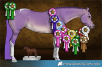 Horse Color:Watercolor Chocolate Bay Dun Tobiano 