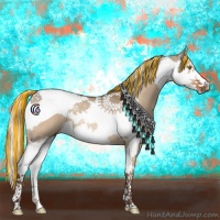 Horse Color:Painted Silver Bay Dun Splash Tobiano 