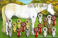 Horse Color:Plaid  White Spotted Smoky Creme 