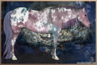 Horse Color:Painted White Spotted Grullo Chinchilla Varnish Brindle 