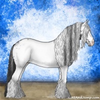 Horse Color:White Spotted Black Ice 