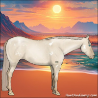 Horse Color:White Spotted Chocolate Palomino Pearl Dun Sabino