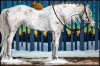 Horse Color:White Spotted Liver Red Onyx Ice Pearl Tobiano 