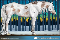 Horse Color:Silver Brown Dun Sabino Splash Brindle 