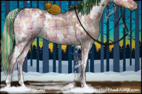 Horse Color:Painted Plaid  White Spotted Brown Ice Dun Rabicano Brindle 